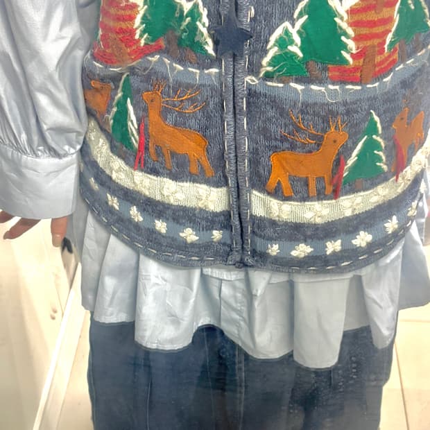 크리스마스 니트 베스트