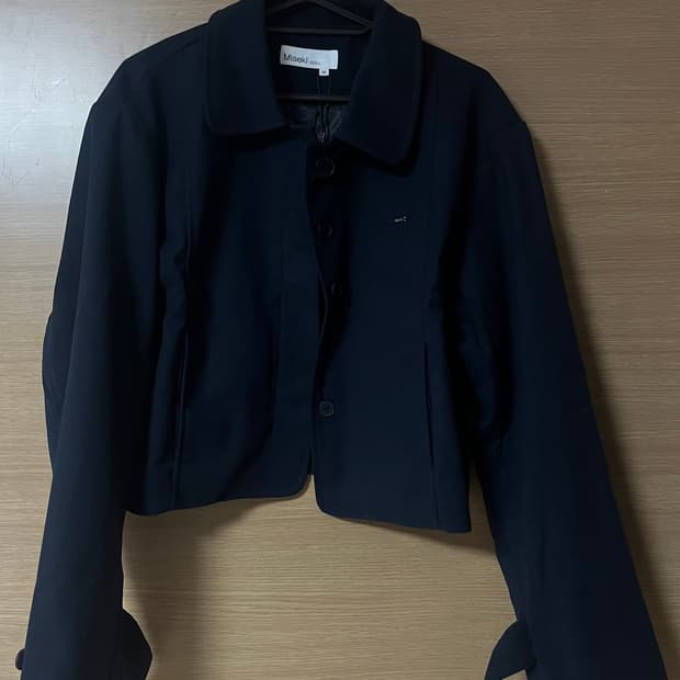 미세키서울 Round collar jacket NAVY