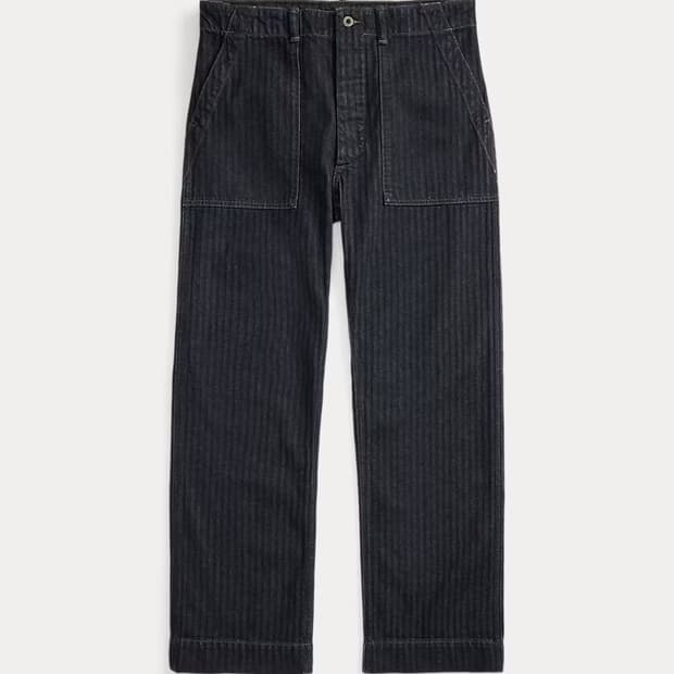 RRL 더블알엘 26SS 리미티드 에디션 인디고 헤링본 데님 필드 팬츠 