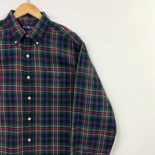 XL 폴로 타탄체크 셔츠