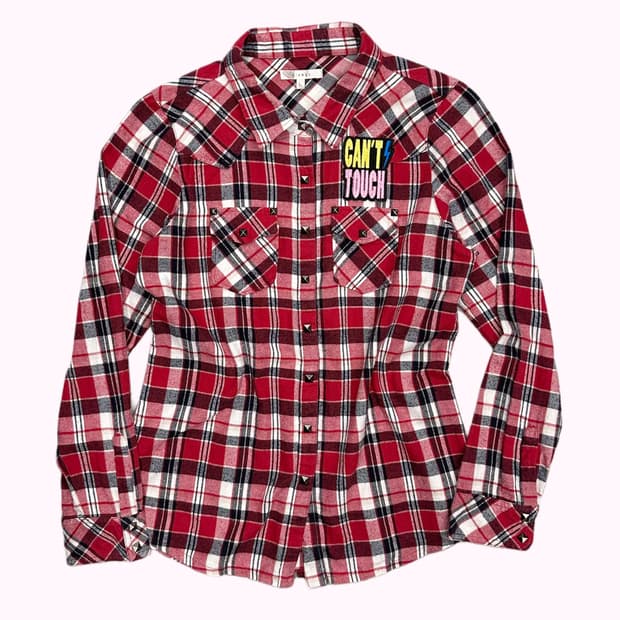 check stud western shirt