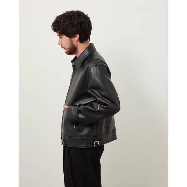 26ss Leather French Riders Jacket
