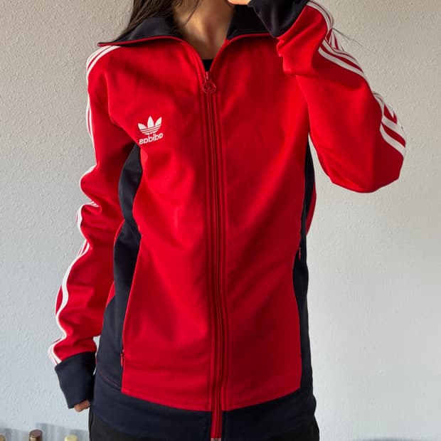 [M]아디다스 유로파 레드 네이비 트랙탑 져지