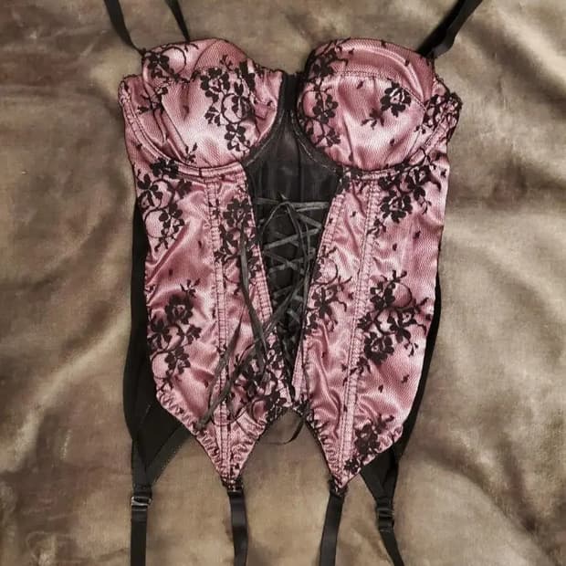 아보라빈티지 핑크 코르셋