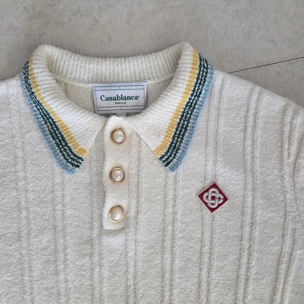 카사블랑카 폴로 니트 국내 백화점판 L