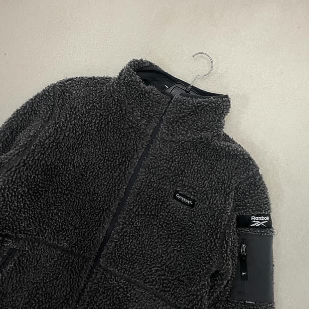 커버낫X리복 그레이 후리스 양면자켓