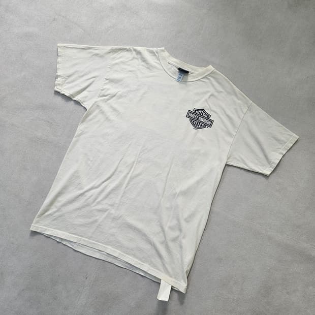 L 할리데이비슨 빈티지 그래픽 반팔티 0402Y