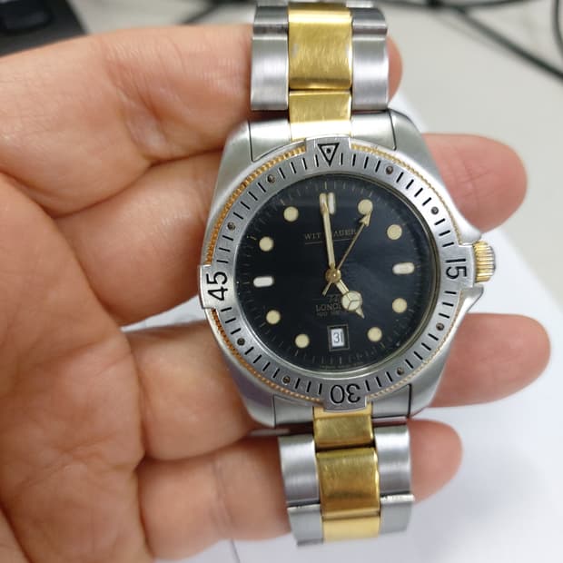 Wittnauer 론진 콤비 다이버 시계