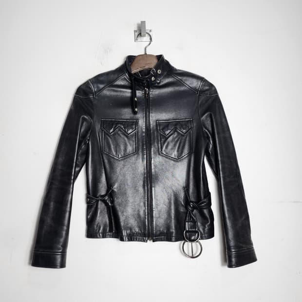 피오루치 가죽 라이더 자켓