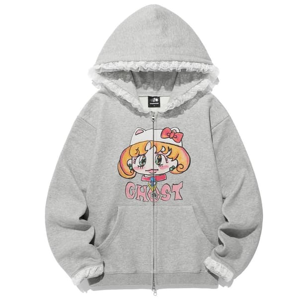 나이스고스트클럽x소울푸시캣 후드집업 m