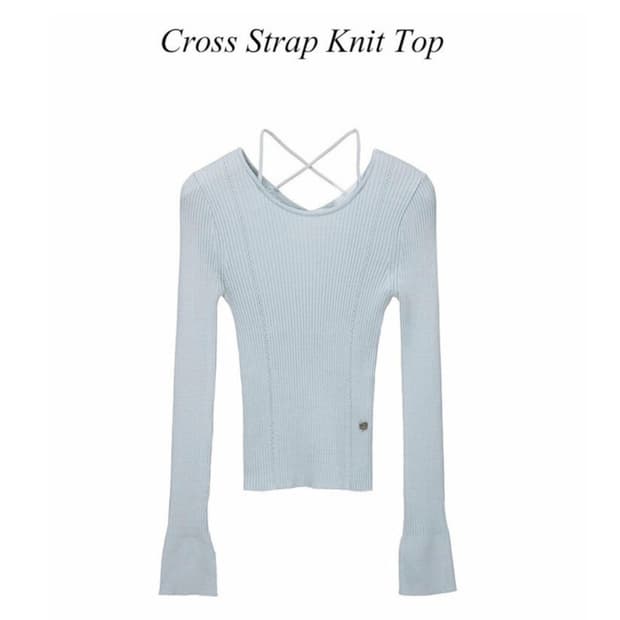 루에브르(LOEUVRE) 크로스 스트랩 니트탑 55