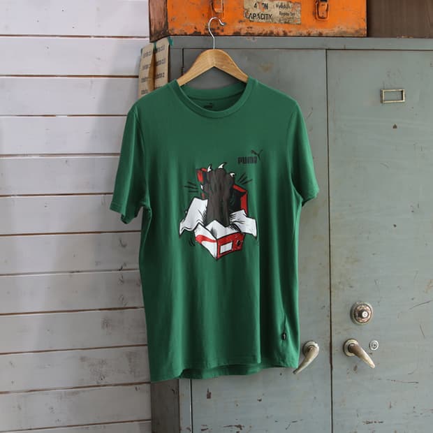 (착용컷) PUMA 프린팅 반팔 티셔츠 (남성용 98-100)