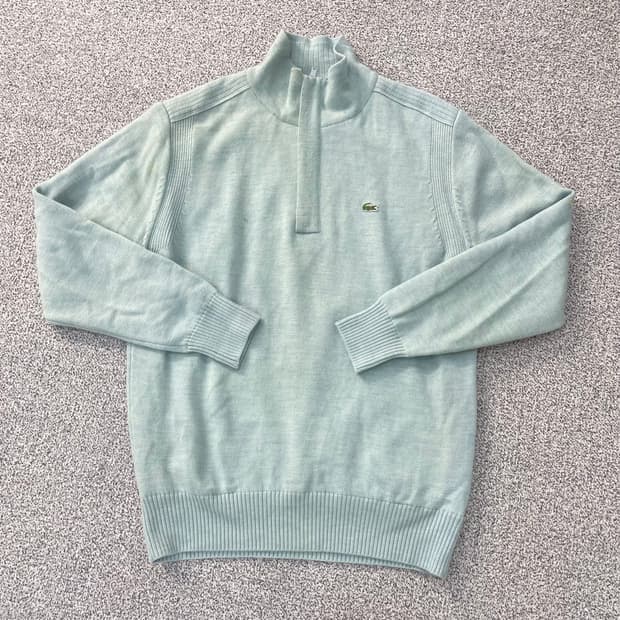 4 라코스테 립조직 반집업 니트 0304S1