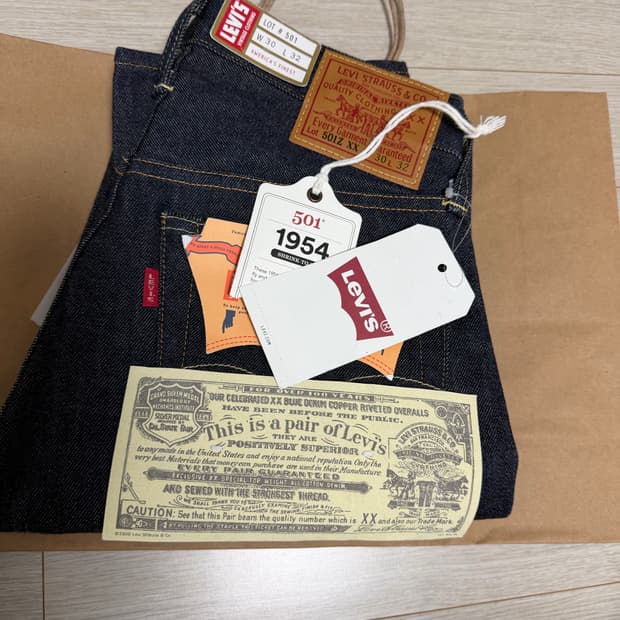 새상품 리바이스 LVC 1954 501 리지드 데님 30/32