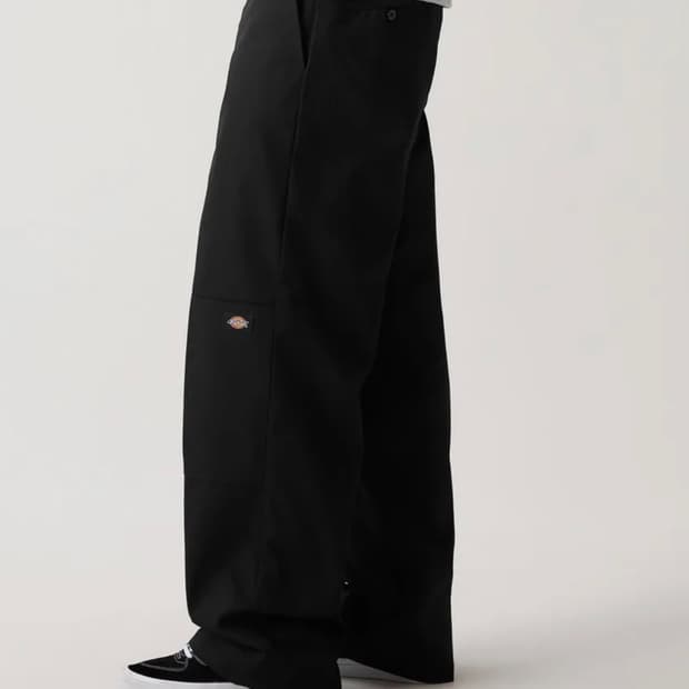 디키즈 더블니 85283 루즈핏 워크팬츠 black