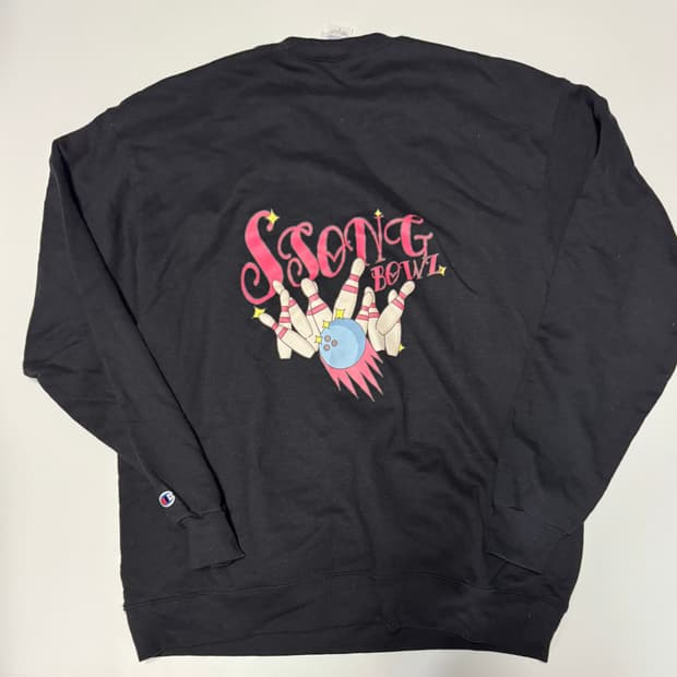 희귀!! 챔피온 볼링 뒷 프린팅 기모 오버핏 맨투맨 2XL ~ XL