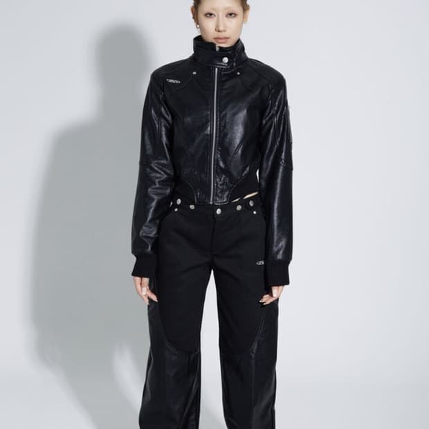 카시코 레더 바이커 재킷