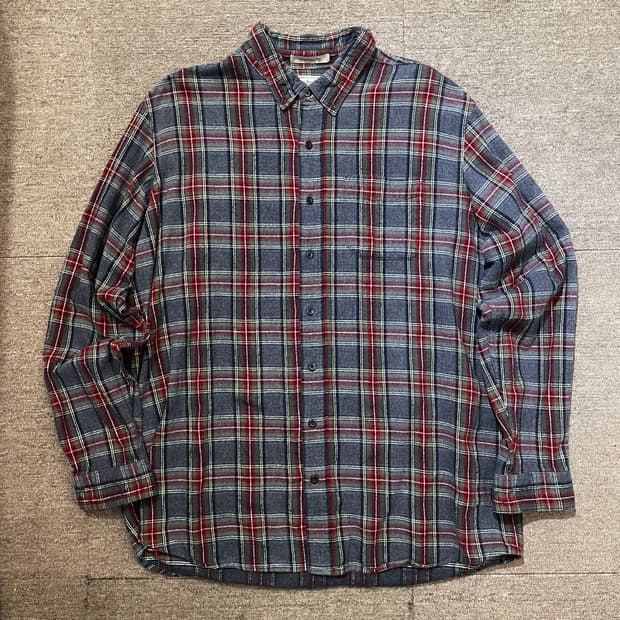 (XL) L.L.Bean 엘엘빈 플란넬 체크 셔츠 