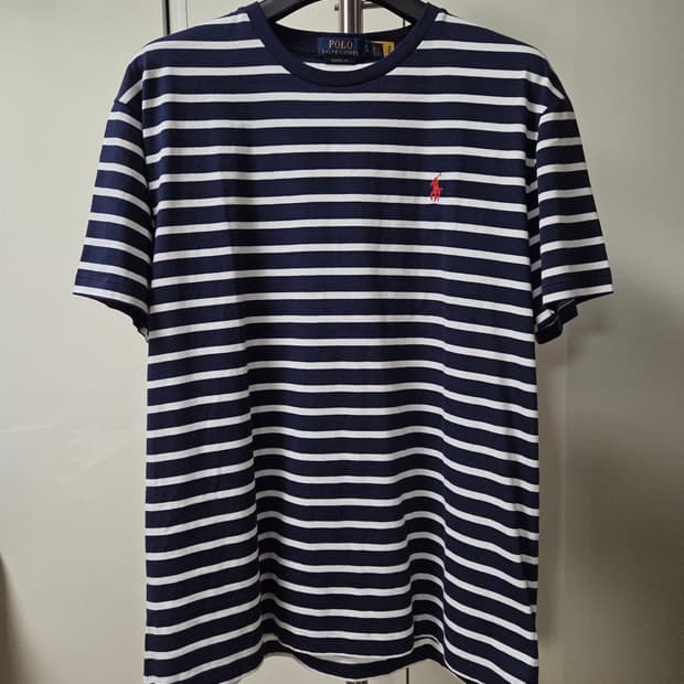 폴로 랄프로렌 클래식핏 반팔티 네이비 스트라이프