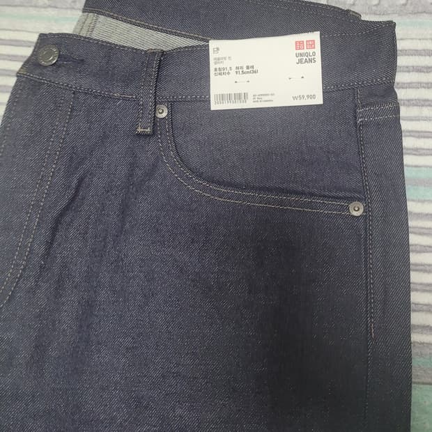 유니클로 레귤러핏 셀비지 36