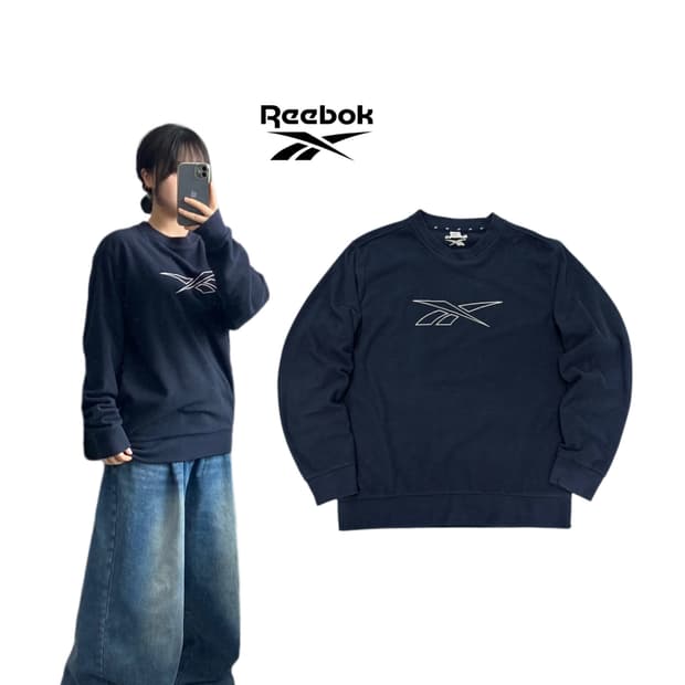 리복 빅로고 올드스쿨 플리스 맨투맨