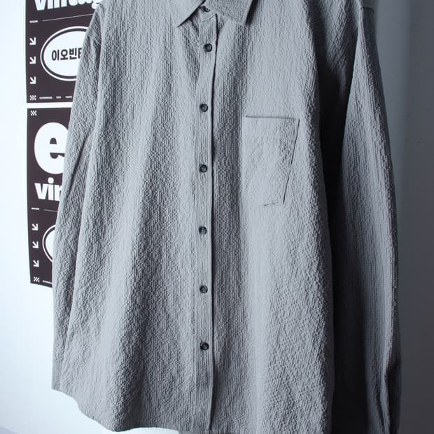 (XL-2XL) 워크온바디오프 셔츠 남방 체크 그레이-H3H33811