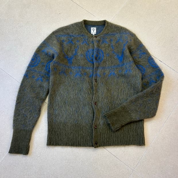 남이서팔 모헤어 가디건