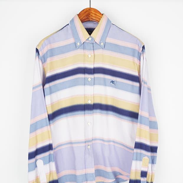 ETRO multicolor stripe BD shirt
