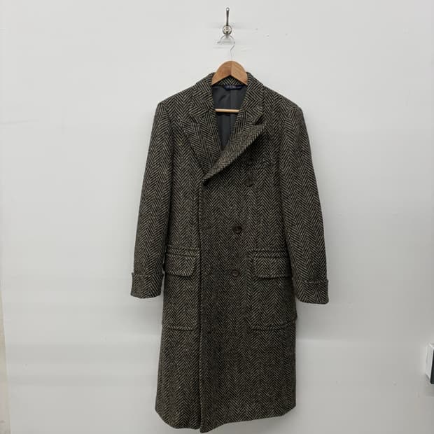 폴로 헤링본 더블 롱코트 여/L