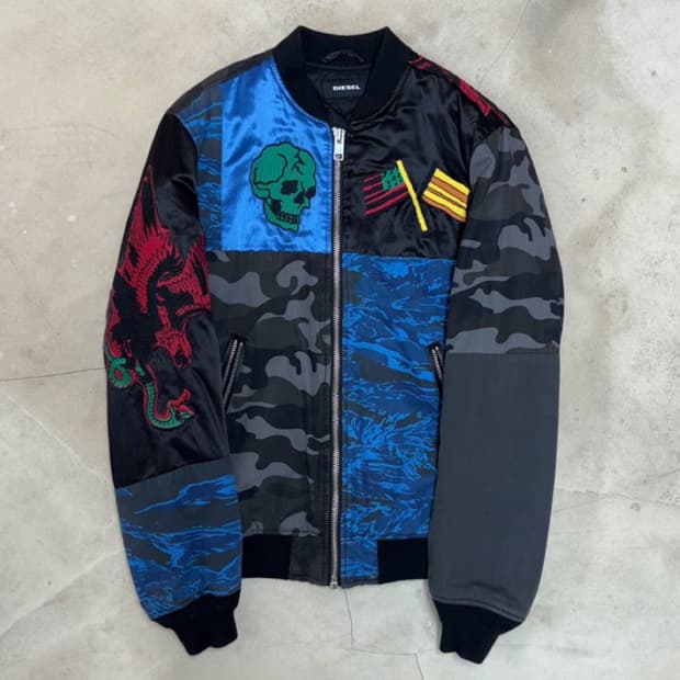 [M] Diesel J-Kit Patch Bomber Jacket