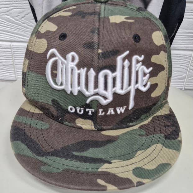 Thug Life Outlaw 카모플라쥬 스냅백 모자