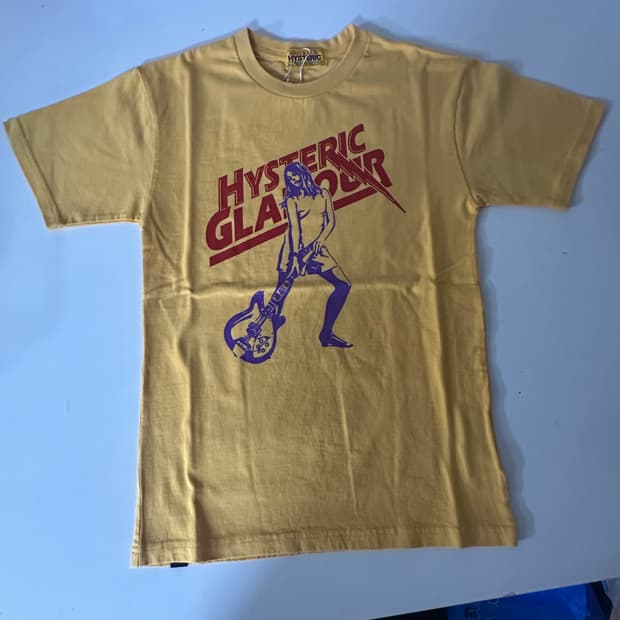 26SS 히스테릭글래머 치비 (라이트닝) 반팔 티셔츠 옐로우 새상품