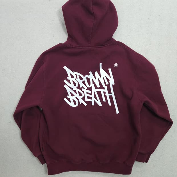 브라운브레스 후드티 M 버건디