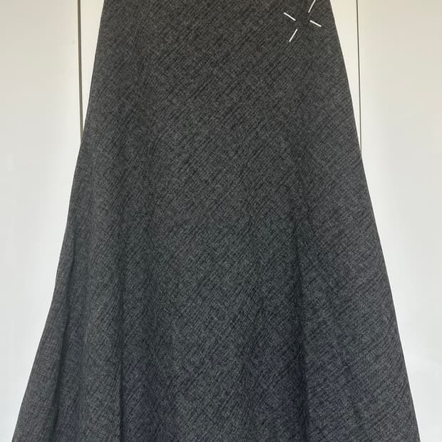 마르지엘라그레이 모직 플레어 스커트 정품