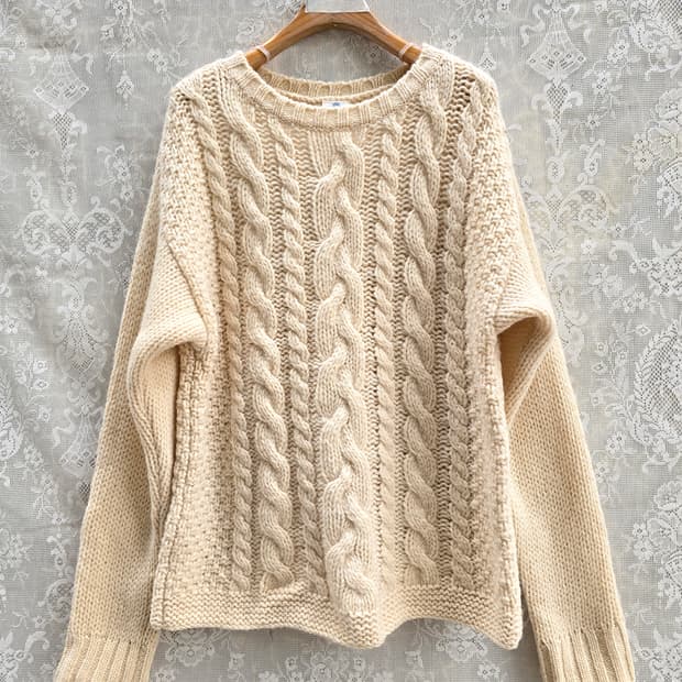 일본 휴먼우먼 케이블 니트