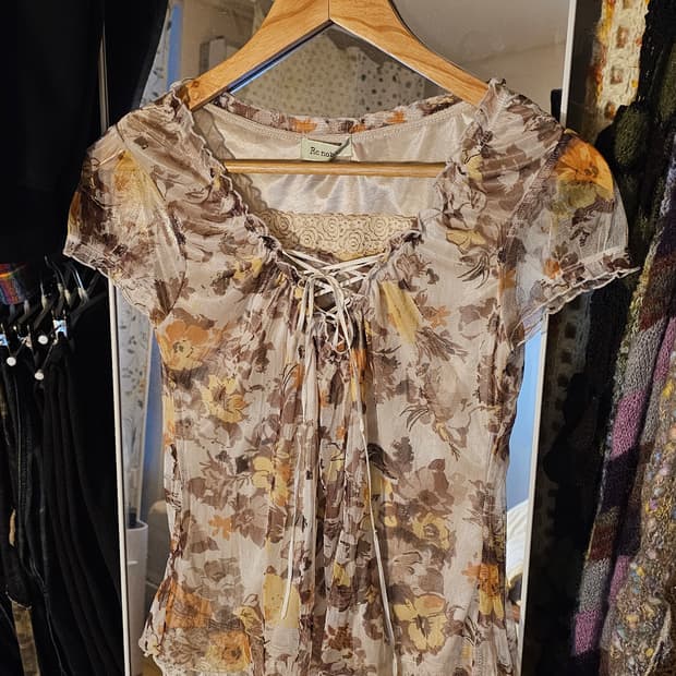 모리걸 페어리 잔꽃 블라우스