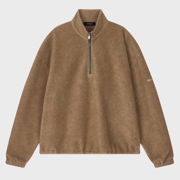 L 준느 J46 플리스 하프 집업 베이지