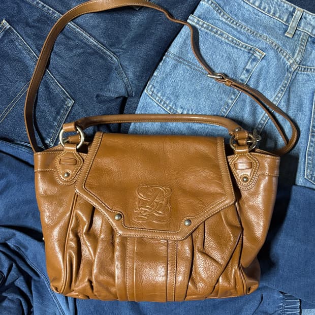 vintage louis quatorez leather bag