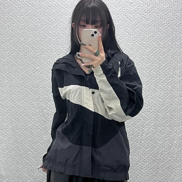 나이키 빈티지 스트릿 힙합 빅스우시 바람막이 자켓 L C10194