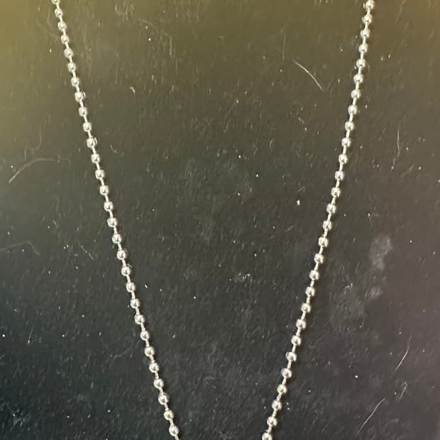 크롬스타일크로스 볼 목걸이 남여공용남여공용