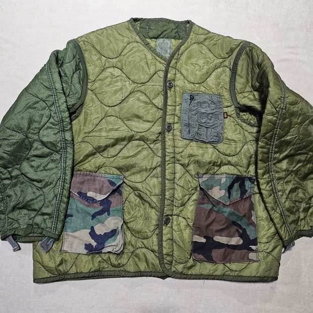 미군오리지날 m65내피 커스텀 라지