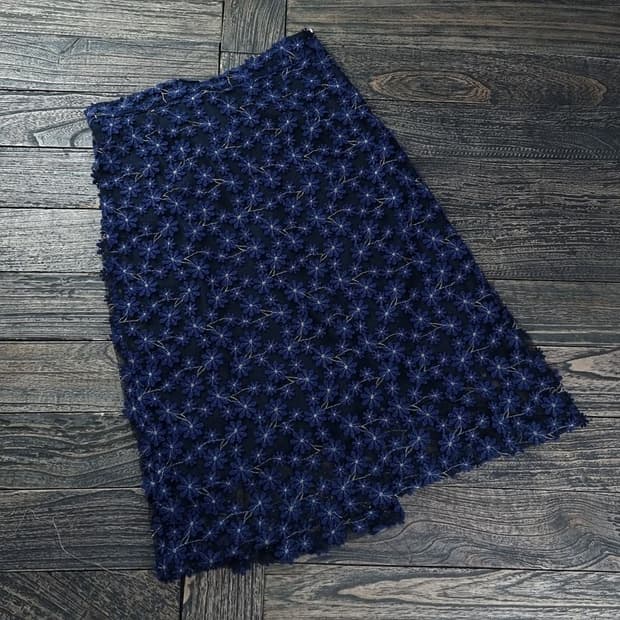 [안나수이] 플라워 패턴 로우라이즈 빈티지 롱 스커트 P01391