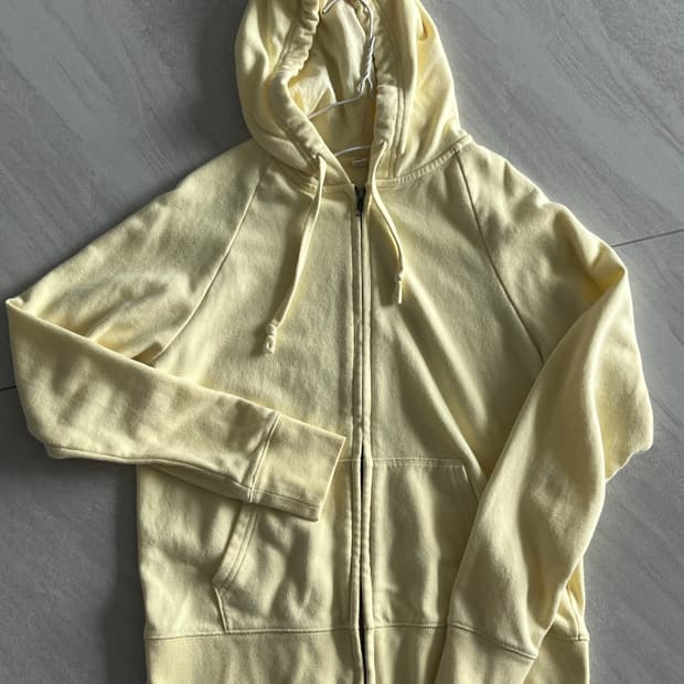 유니클로 후드집업 옐로우 M