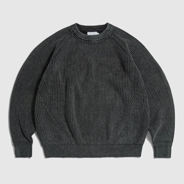 에스피오나지 Pigment Dyed Raglan Knit Sweater