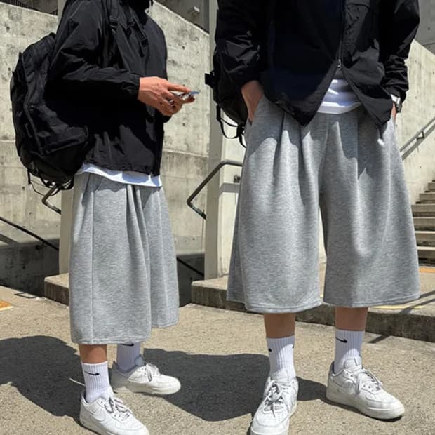 롱기장 바지 [회색+검정]