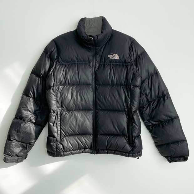 D2 노스페이스 700 눕시 구스다운 패딩 블랙 85사이즈