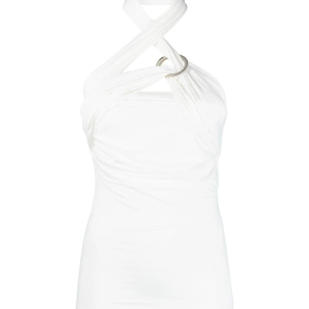The Attico draped halterneck top