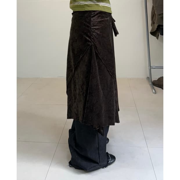 빈티지 벨벳 스커트