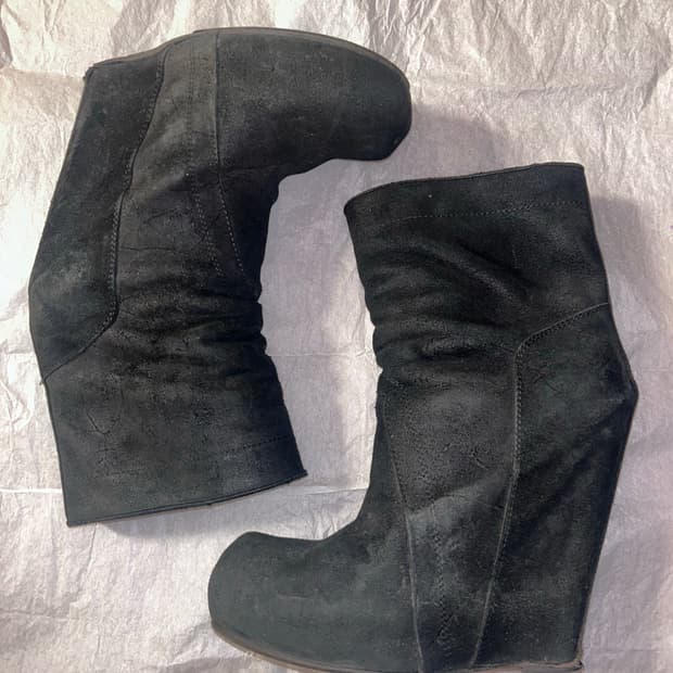 릭오웬스 웨지힐 부츠 37 (240)