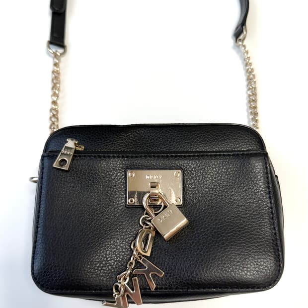 DKNY 엘리사 탑 지퍼 더블 크로스백